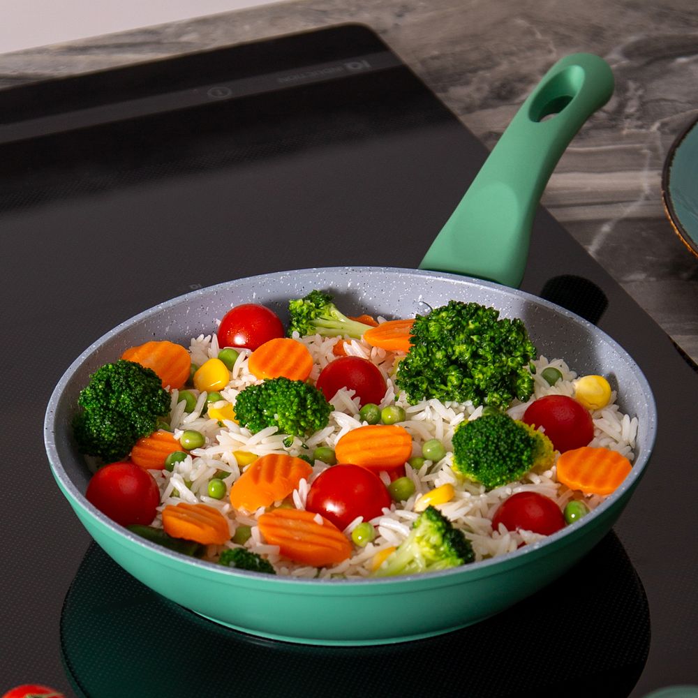 СКОВОРОДА AGNESS С АНТИПРИГАРНЫМ ПОКРЫТИЕМ "SMOKY", 20Х4,3СМ