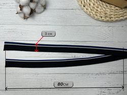 НАБОР Подвязов ДЛЯ ПОЛО черный/синий 2шт