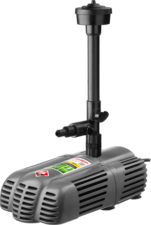 Насос фонтанный Зубр 50Вт 33л/мин фонтан2,5м, 3 насадки для грязной воды