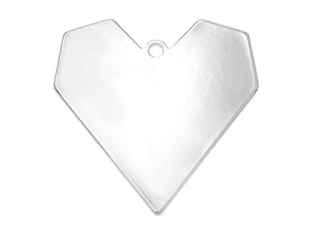 Подвеска Сердце-геометрия 24,6мм (уценка)