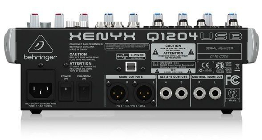 МИКШЕРНЫЙ ПУЛЬТ BEHRINGER XENYX Q1204USB