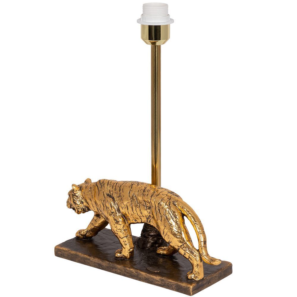 Настольная лампа Тигр Бронза с абажуром Сити 2 Кремовый