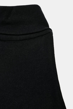 ZARA ТОП С ВЫСОКИМ ВОРОТНИКОМ БЕЗ РУКАВОВ, ЧЕРНЫЙ