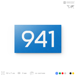Номер на дверь 941, табличка на дверь для офиса, квартиры, кабинета, аудитории, склада, голубая 120х70 мм, Айдентика Технолоджи
