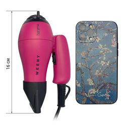 Фен для волос Harizma WEENY, 1000 Вт, со складной ручкой, розовый (h10217)