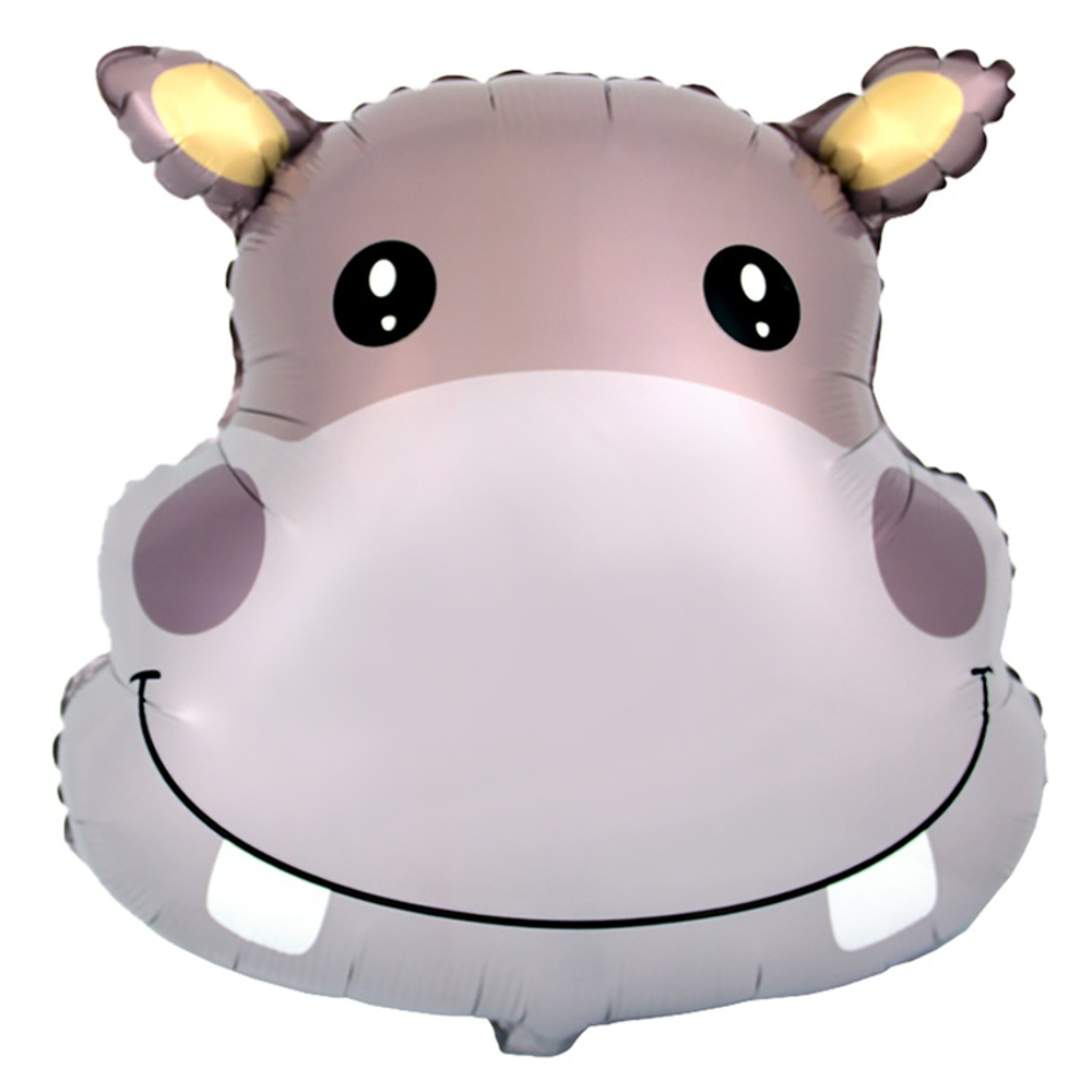 Шар Фольгированный Голова Бегемота (Ассорти)