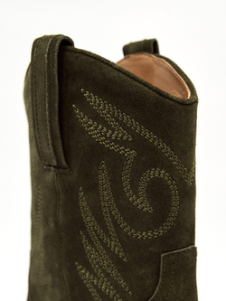 Казаки миди из натуральной замши BELLE / хаки