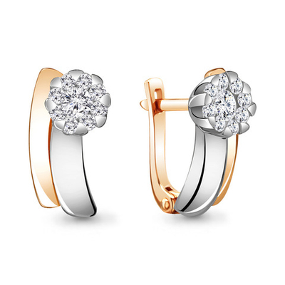 941442к Серьги из Золота с бриллиантами из коллекции "Merilyn"