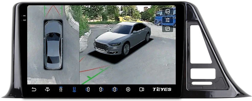 Магнитола для Toyota C-HR 2016-2022 (левый руль, взамен 200х100мм) - Teyes CC3-2K-360 на Android 10, 2K QLED, 6Гб+128Гб, CarPlay, 4G SIM-слот, 4 камеры в комплекте