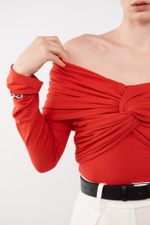 ТОП-БОДИ С УЗЛОМ, КРАСНЫЙ