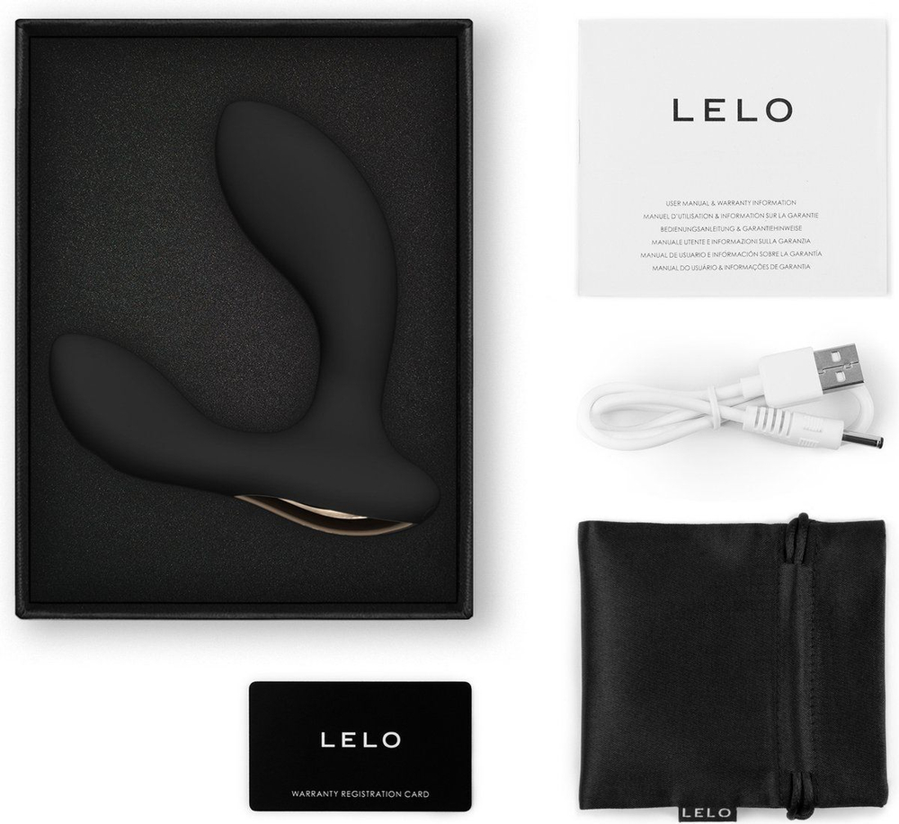 Черный вибростимулятор простаты Hugo 2 (Цвет: черный)