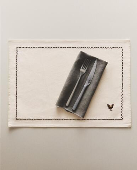 Zara Home сервировочная салфетка из хлопка, вышивка, 50 35 см · 7291/023