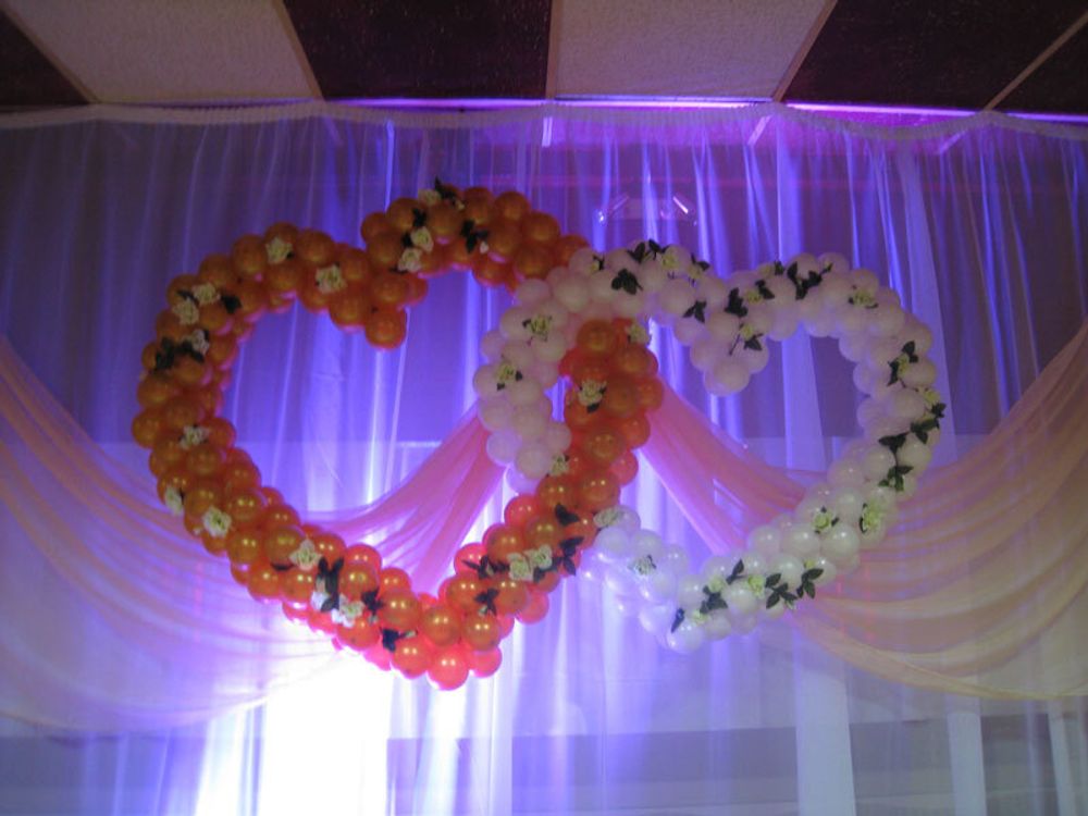 Свадебное оформление воздушными шарами