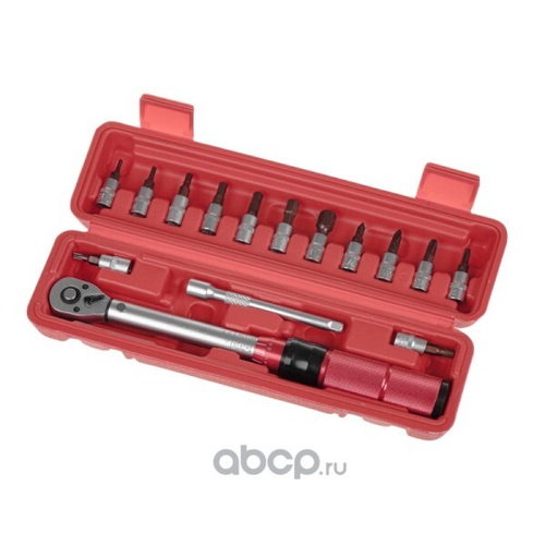 Ключ динамометрический 1/4 (2-24 Nm) 72 зуба, в кейсе (с набором насадок) (ARNEZI)