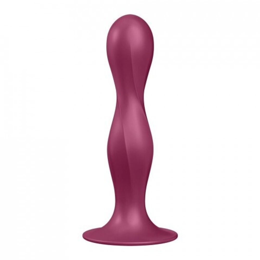 Утяжелённый фаллоимитатор Satisfyer Double Ball-R (17,9×7,6 см) бордовый