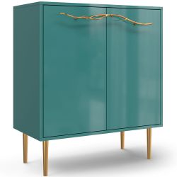 Комод Арт Колор Стайл Голд с 2 полками Пастельно-синий