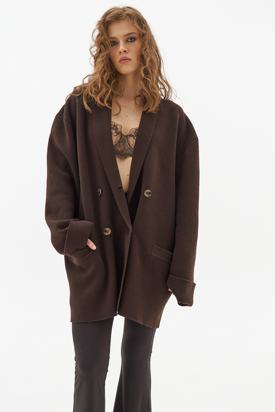 Вязаный пиджак