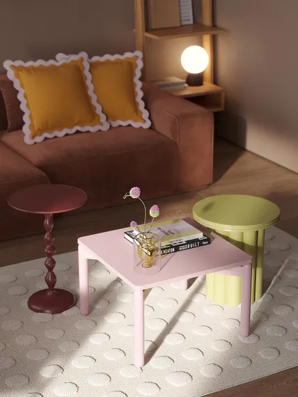 Столик приставной Vivlend, D43 см, лайм