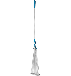 GRINDA PR-50, длина 800 - 1240 мм, ширина 170 - 450 мм, телескопический алюминиевый черенок, регулируемые веерные грабли, PROLine (421868)