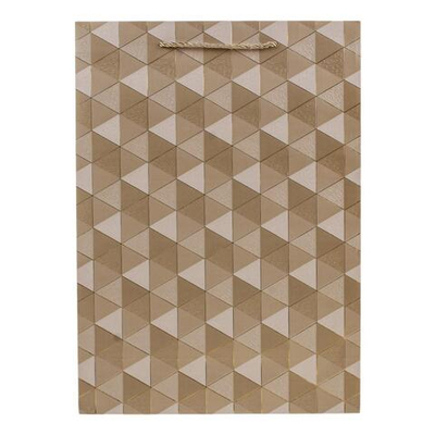 Пакет подарочный "Triangle" 30*41,5*12см тисн.золотом,ручки-шнурок,4 цв.микс