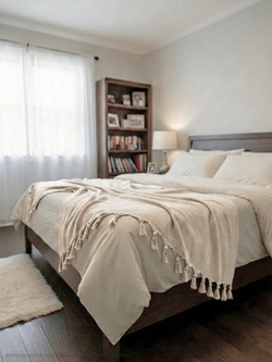 Плед-покрывало из хлопка Sidney, цвет Бежевый