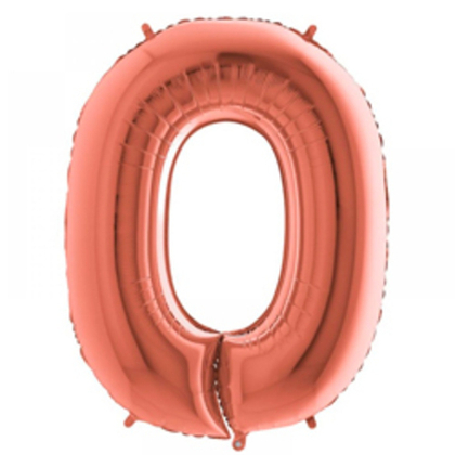 Цифра "0" розовое золото