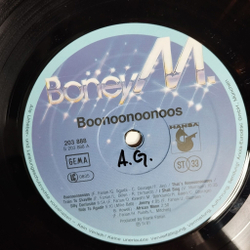 Винтажная виниловая пластинка LP Boney M Boonoonoonoos (Germany 1981)