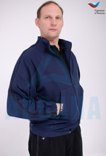 Толстовка ортопедическая с молниями по верху рукавов. Размер XS-M (44-48). Цвет СИНИЙ. Ткань ТРИКОТАЖ