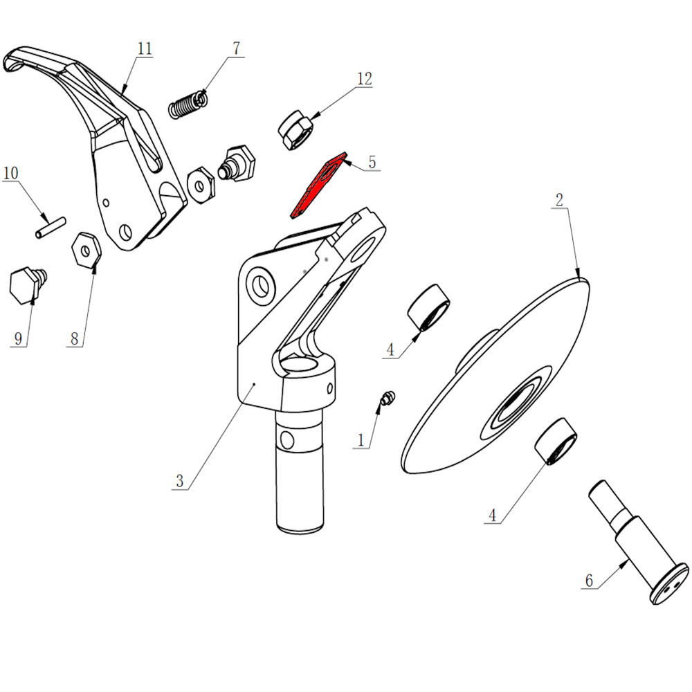 Соединительная пластина пружины монтажного крюка V-26, V-57