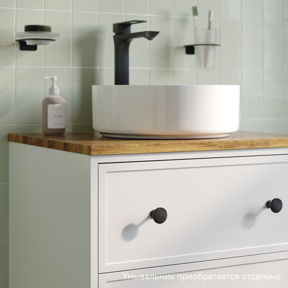 Тумба подвесная IDDIS Torr, со столешницей, 60 см, белый матовый, TOR60WBi95K