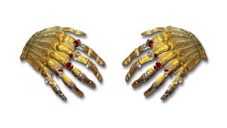 Брошь РУКИ со стразами (под заказ)