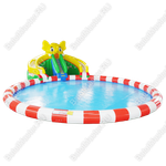Надувной наземный аквапарк «Морской слон» 19*14*5 м, размер бассейна 14*14*0.8 м