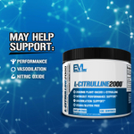EVLution Nutrition, L-Citrulline 2000, L-цитруллин, без добавок, 200 г (7,5 унции)