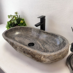 Раковина из речного камня RS63544 (70*38*16) 0124