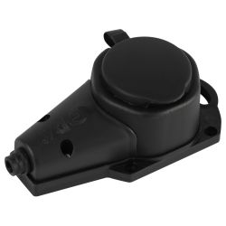 Колодка ЭРА KX-1e-B-IP44 каучуковая с заземлением 1 розетка 16A IP44 черная | Электротовары