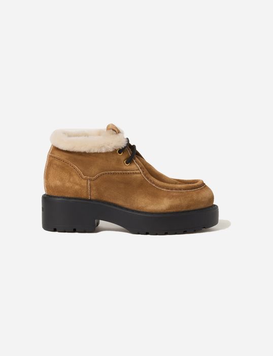 Miu Miu Cinnamon Faded Suede Booties
