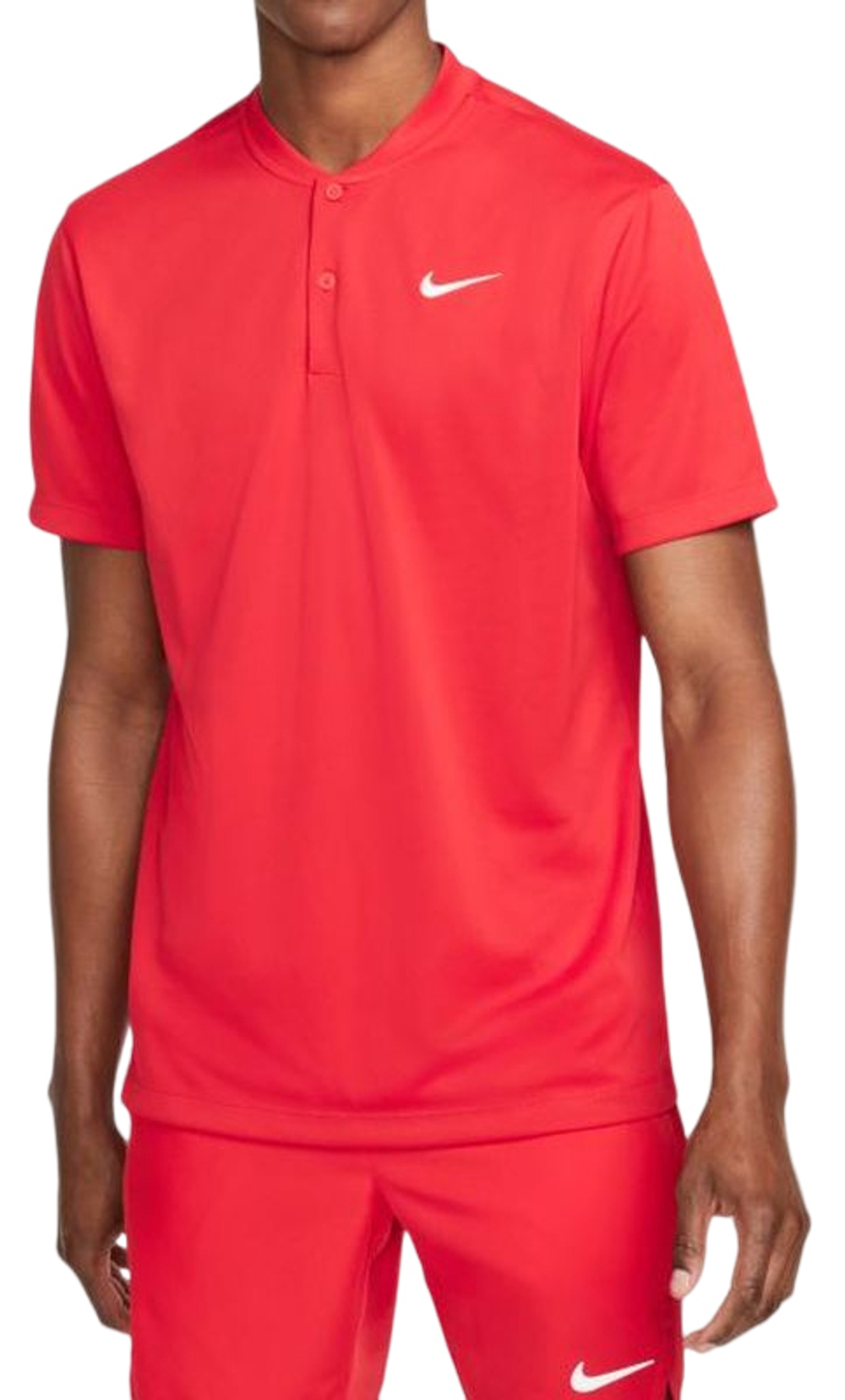 Мужское теннисное поло Nike Men's Court Dri-Fit Blade Solid Polo - красный