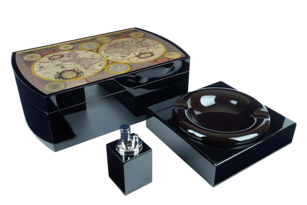 Настольный набор сигарных аксессуаров Mastro de Paja SET-H01-BL