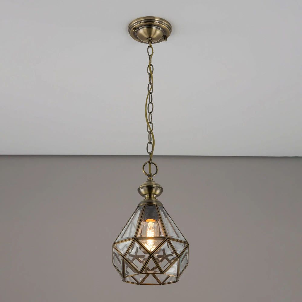 Citilux Витра-1 CL442110 Подвесной светильник витражный Бронза