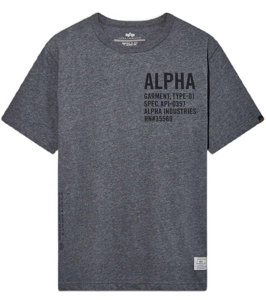 Футболка Alpha Industries Alpha Graphic Tee Dark Charcoal
