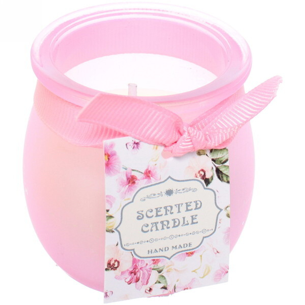 Свеча «Home decoration-Криспи» 5*5,5см в подсвечнике, микс 4 цвета C4015