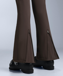 Oysho Водостойкий облегающий эластичный комбинезон SKI в стиле колор-блок, светлый серо-коричневый