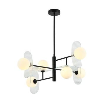 Люстра потолочная 6*G9 OML-51107-06 черный/белый Margno Omnilux