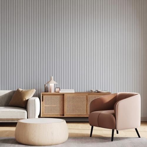 Панель вспененный полистирол ГРЕЙС 3D RAIL Белая 120х2700 мм