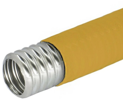 Гофрированная труба для газа HydroSta TR-20A нержавеющая сталь, термообработанная, в жёлтой п/э оболочке (1 м)