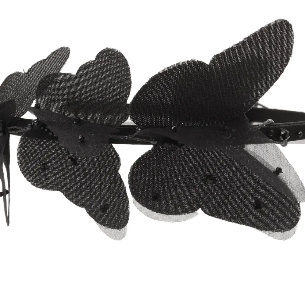 Ободок с бабочками из шелка