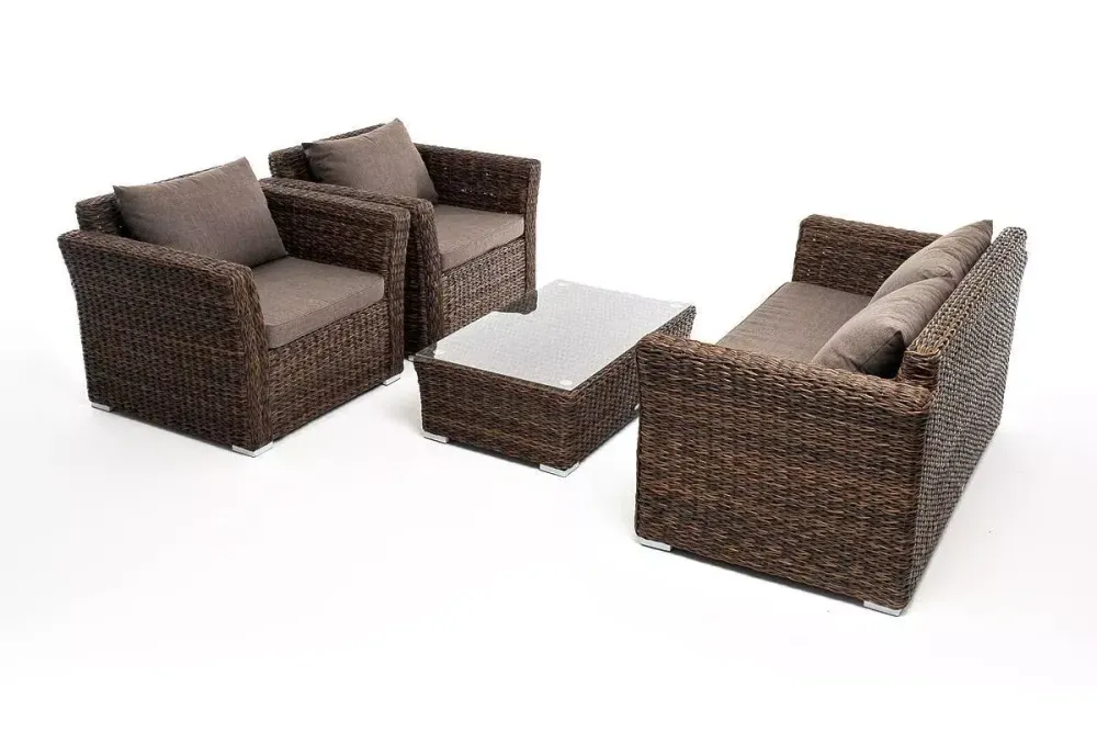 "Капучино Сингл" лаунж-зона из искусственного ротанга (гиацинт), цвет коричневый