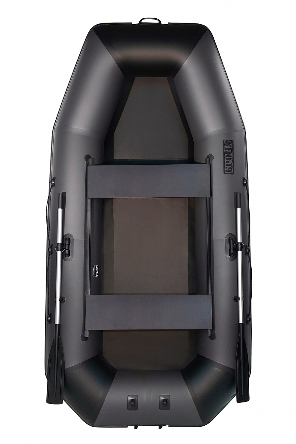 Броня-300 М серый-черный (лодка ПВХ с усилением)