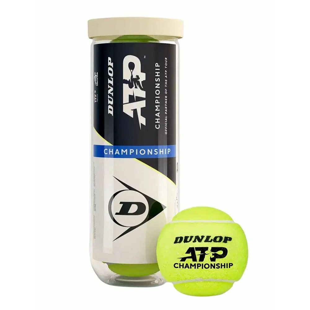Мяч теннисный Dunlop ATP Championship 3B, 601626, уп.3ш, одобр. ITF, нат.резина,фетр.