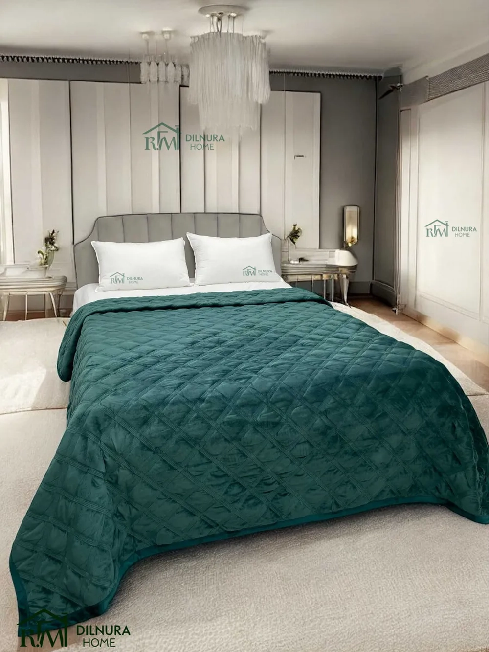 Покрывало 220х240 стеганое для кровати и дивана